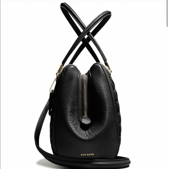 New Coach Madison Chevron Gathered Poof Satchel - Picture 9 of 10